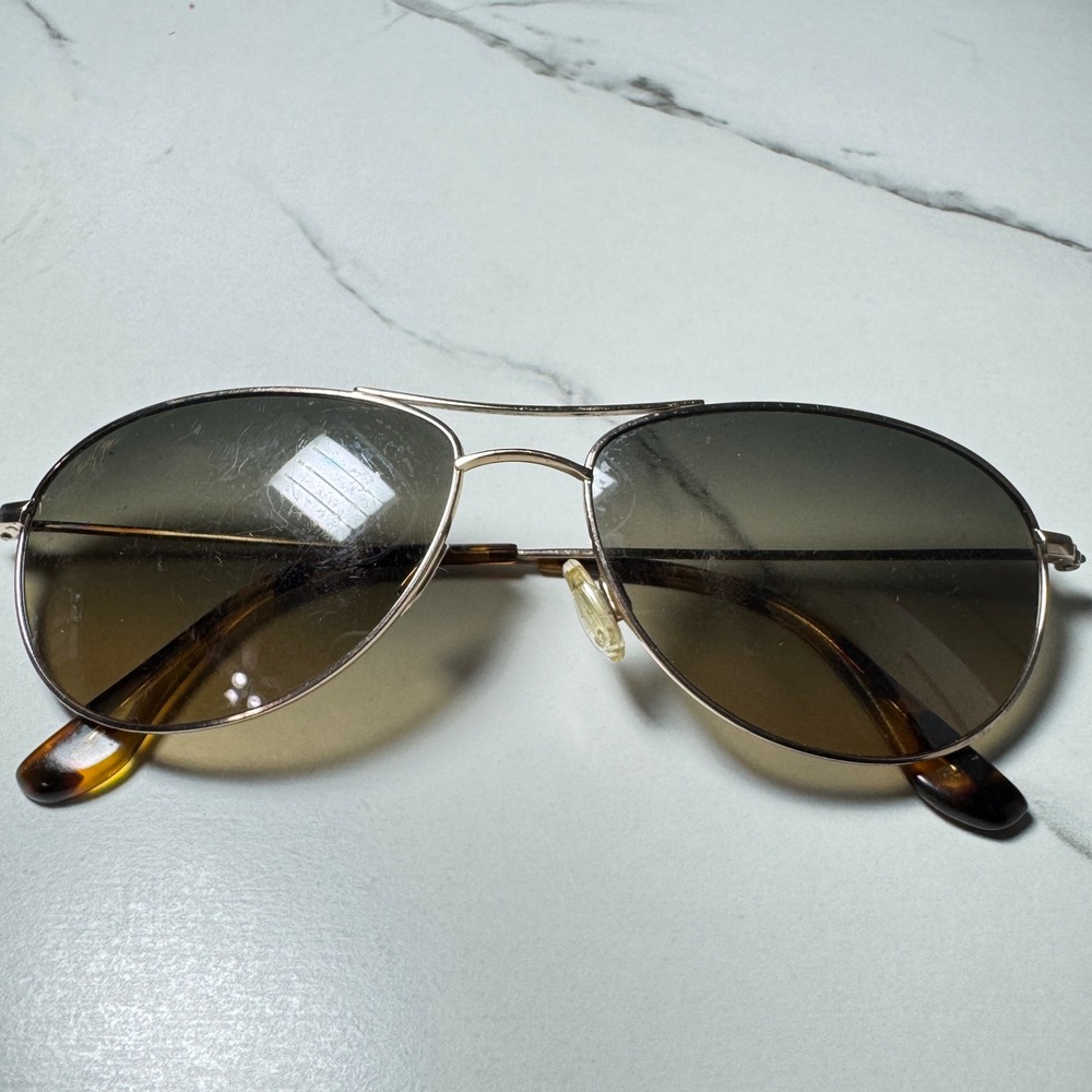 Maui Jim Baby Beach MJ-245 Gold Titanium Aviator Sunglasses Frames Only